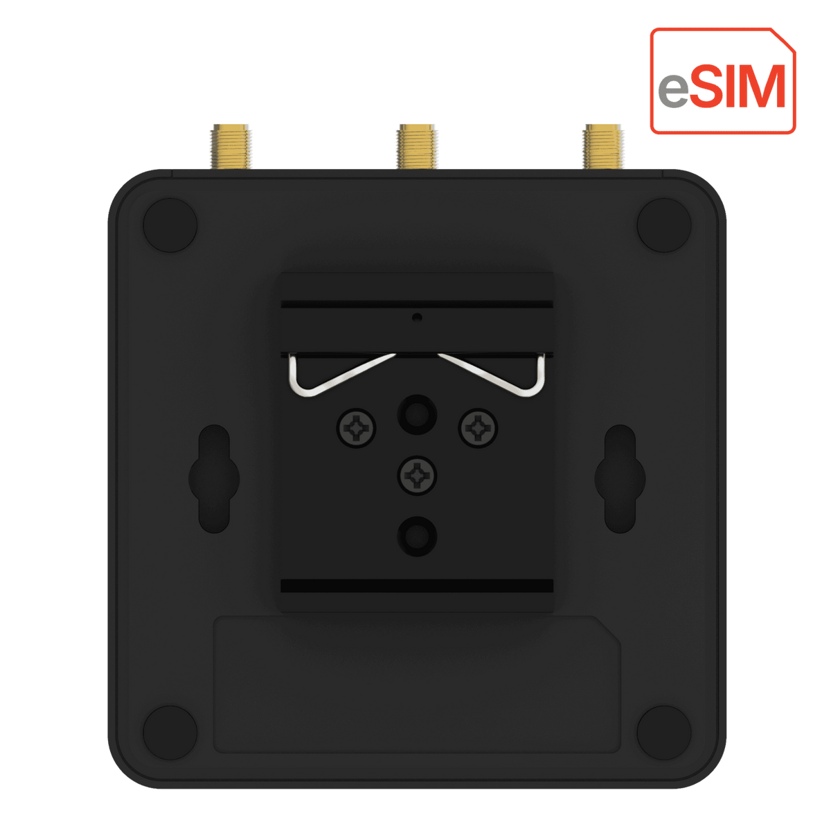 Robustel R1510e Industrial 4G/LTE eSIM Router — DIN rail mounting