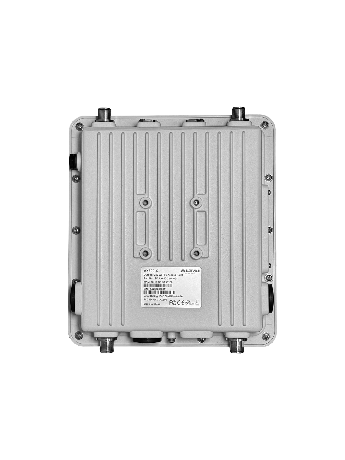 Altai AX600-X, rear heatsink and mounting plate