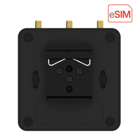 Robustel R1510e Industrial 4G/LTE eSIM Router — DIN rail mounting