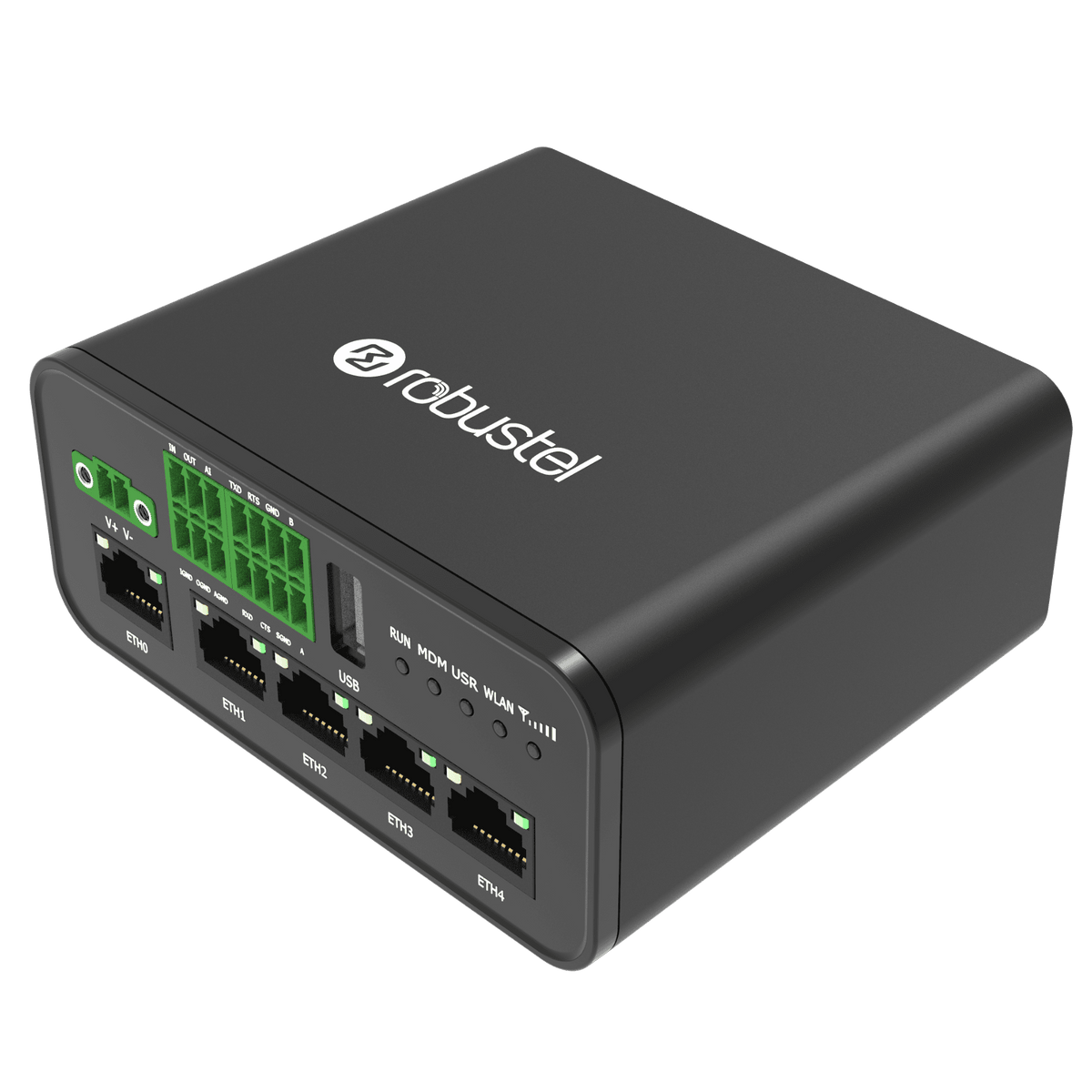 Robustel R1520 Industrial Dual-SIM 4G/LTE Router — view 1
