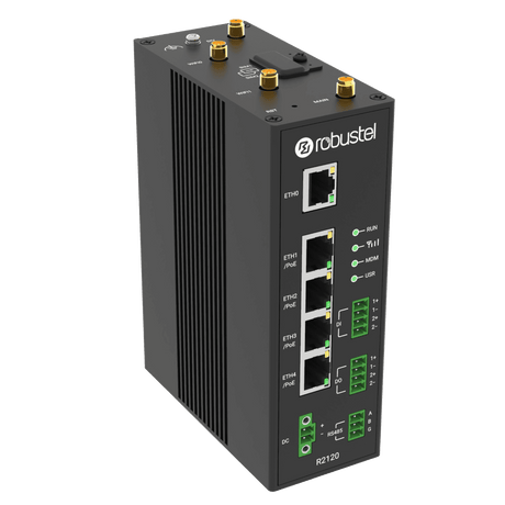 Robustel R2120 Industrial Cellular PoE Router — view 3