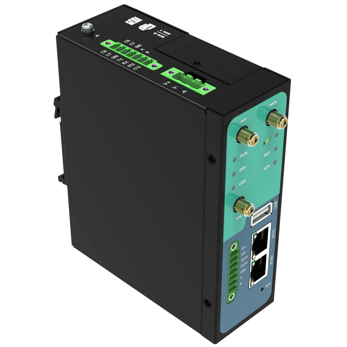Robustel R3000 Industrial Dual-SIM Cellular VPN Router — view 3