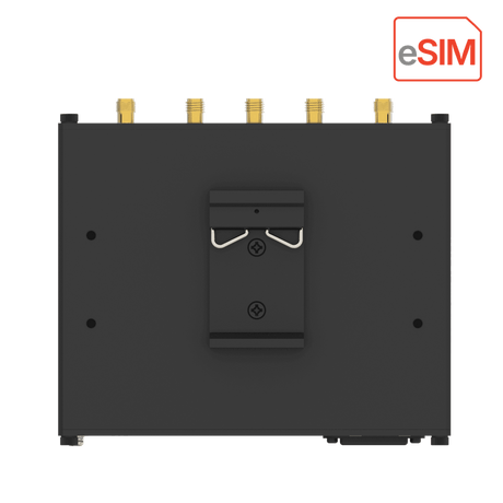Robustel R5020e eSIM 5G Router — DIN rail mounting