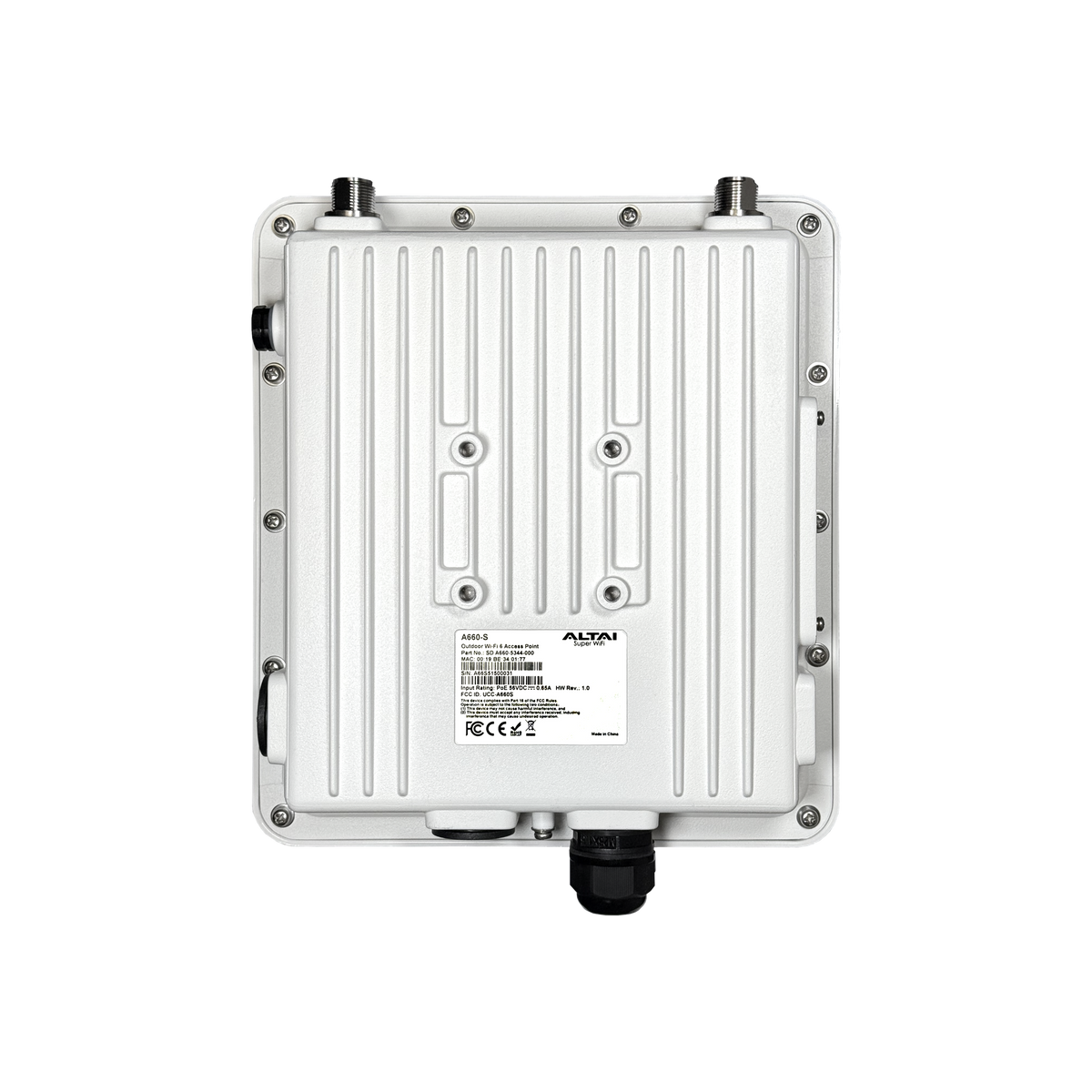 Altai A660-S, rear with mounting plate
