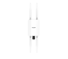 Altai CX600 compact outdoor Wi-Fi 6 access point with antennas fitted, front